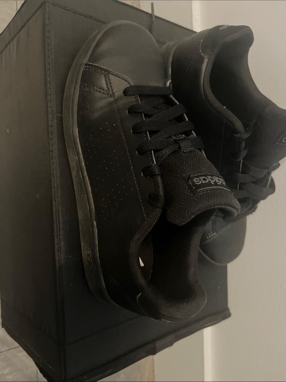 adidas All-Black Low-Top Casual Sneakers